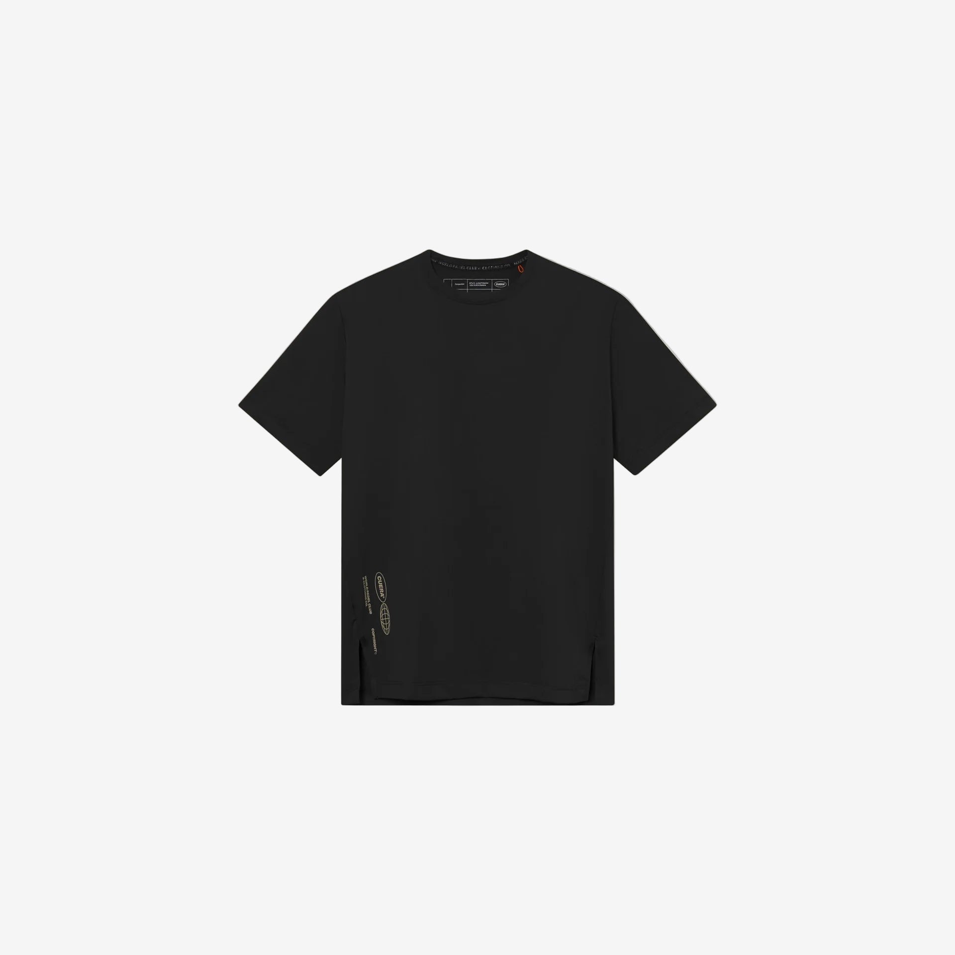 Flame Light Weight Slit Top - Black