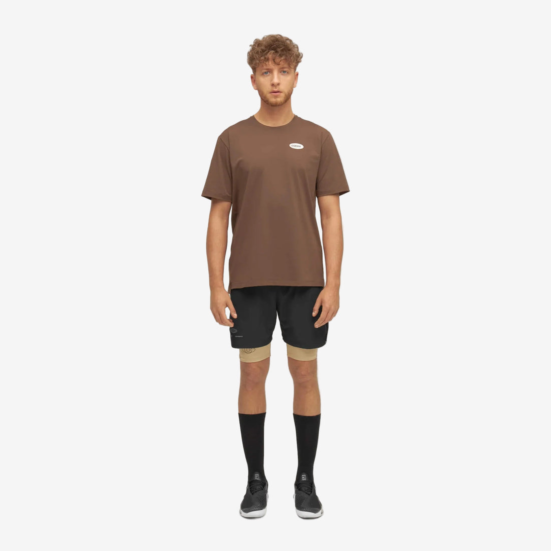 Mens Active Globe Shorts - Black