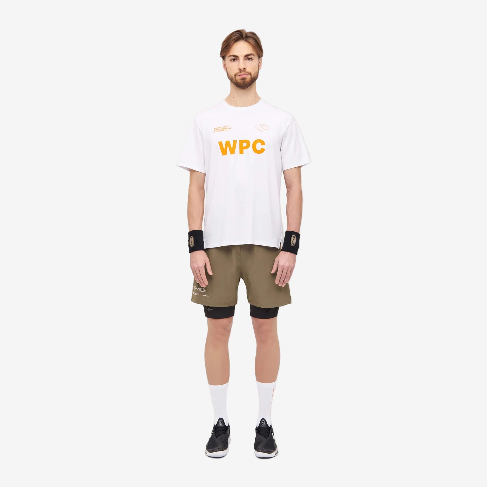 Mens Active Globe Shorts - Walnut
