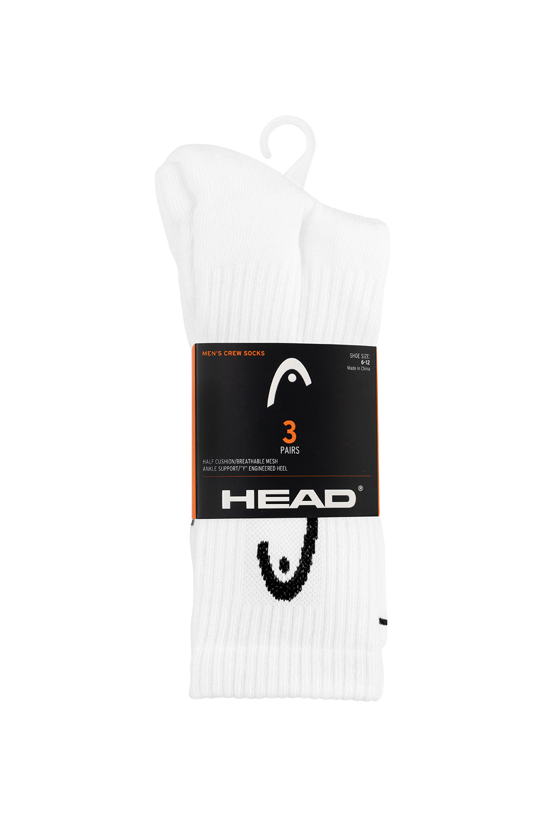 MEN'S 3PPK HALF CUSHION CREW SOCKS