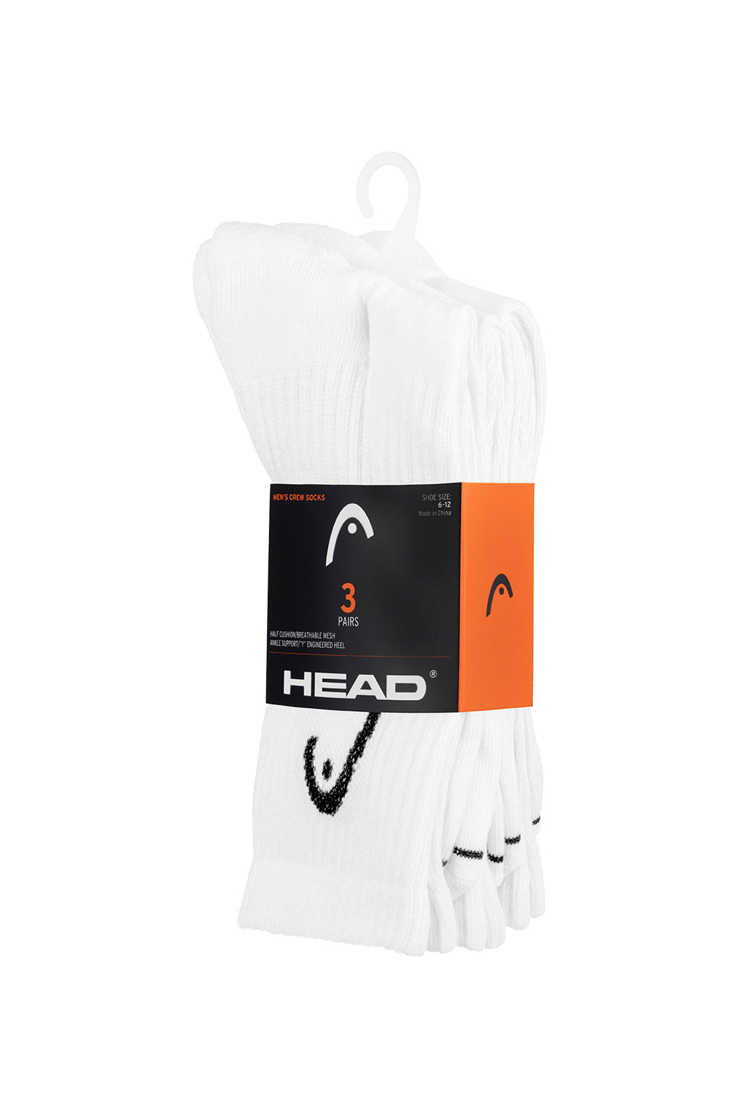 MEN'S 3PPK HALF CUSHION CREW SOCKS