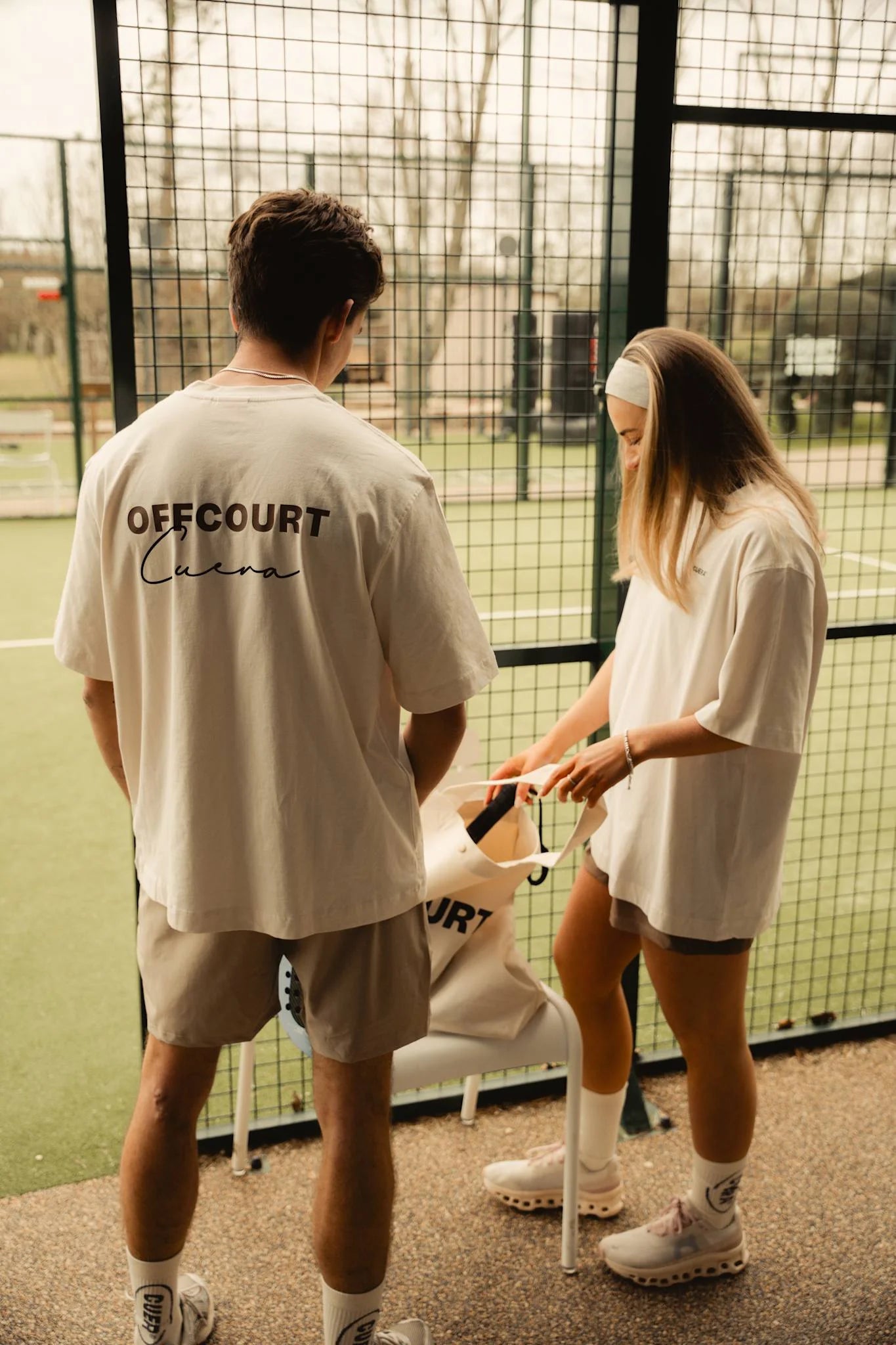 Offcourt Cuera T-Shirt ss - Off White w. Black