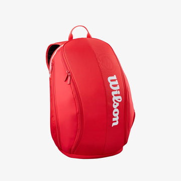 Wilson Super Tour padel backpack 2026 in red, front view
